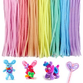 MIYUANGKJ 300 pk Pipe Cleaners for Craft 30mm Long Crafting Pipe Cleaners 10 Macaron Chenille Stems Chenille Wire Flexible Pipecleaners for DIY Craft For Kids