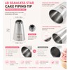 Tumtanm 6B Nozzle Large Drop Flower Piping Tip, Large Seamless