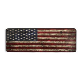 Qilmy American Flag Runner Rug 72x24inch,Non-Slip Anti Fatigue Comfort Floor Mats Kitchen Long Rugs for Bedroom Living Room Bathroom Hallways Entrywa