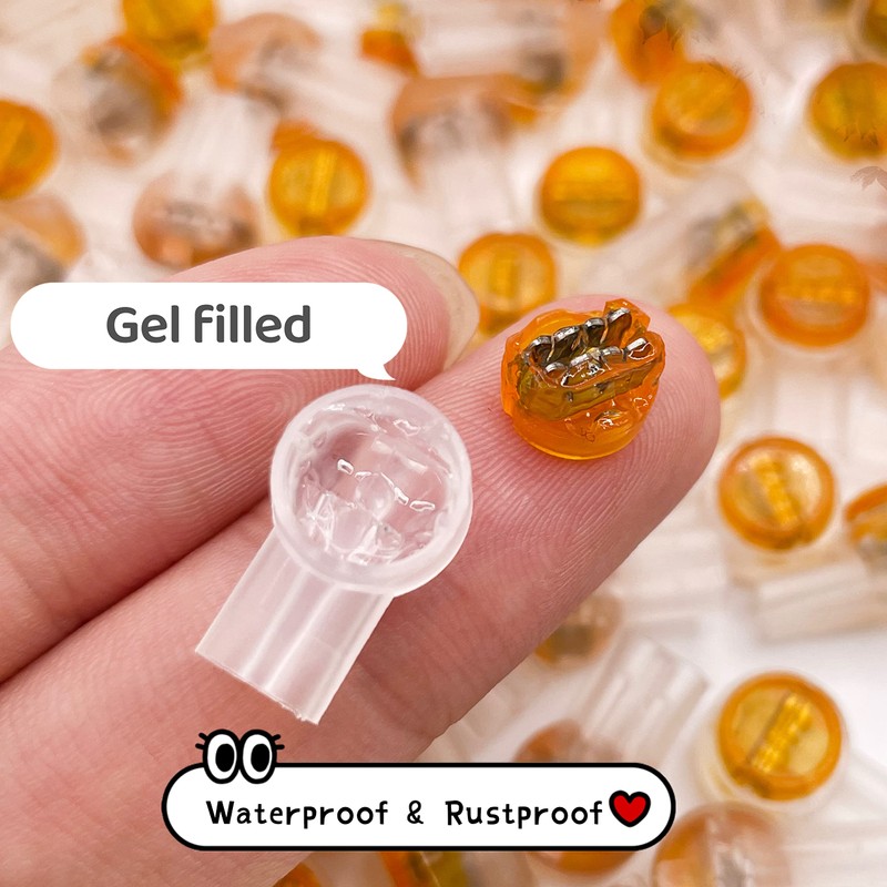 LIUJINCAN 100PCS UY2 K2 Network Cable Connectors, Telephone Wire Gel-Filled