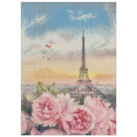 MISHBAY Diamond Painting Eiffel Tower - 30 x 40 cm Diamond Painting Adults - Diamond Painting Pictures Paris - DIY 5D Set Wall Decor Diamond Embroidery