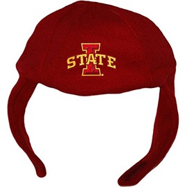 Iowa State University Polar Fleece Chin Strap Beanie Crimson