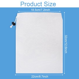 4 Pcs Pool Vacuum Cleaner Filter Bags Fine Mesh with Locking Cord Pool Skimmer Net Bags Pool Leaf Net Replacement Mesh Bag for Leaf Vacuum Pool Cleaners Pools Aquariums Ponds (4)