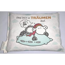 Traumhafte Genusswelten Sheepworld Swiss Pine Cushion 19 x 26 cm Without You Is Dreaming Doof Sheep on Cushion