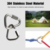 Pack of 2 Carabiner Hooks, Stainless Steel 304 Triangular Carabiner