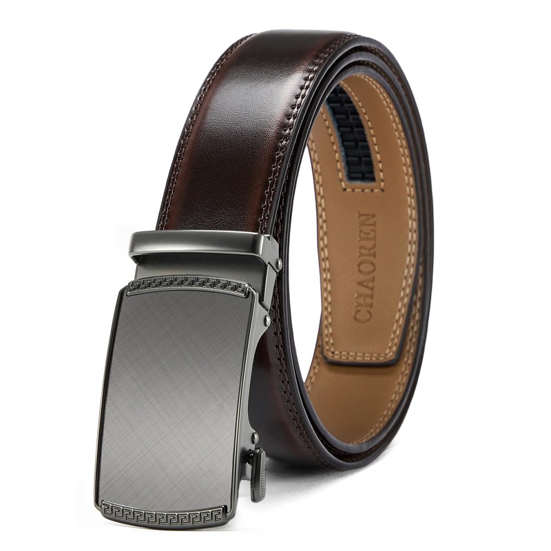 CHAOREN CHAOREN Mens Belt Leather Ratchet Belt - Customizable Fit,