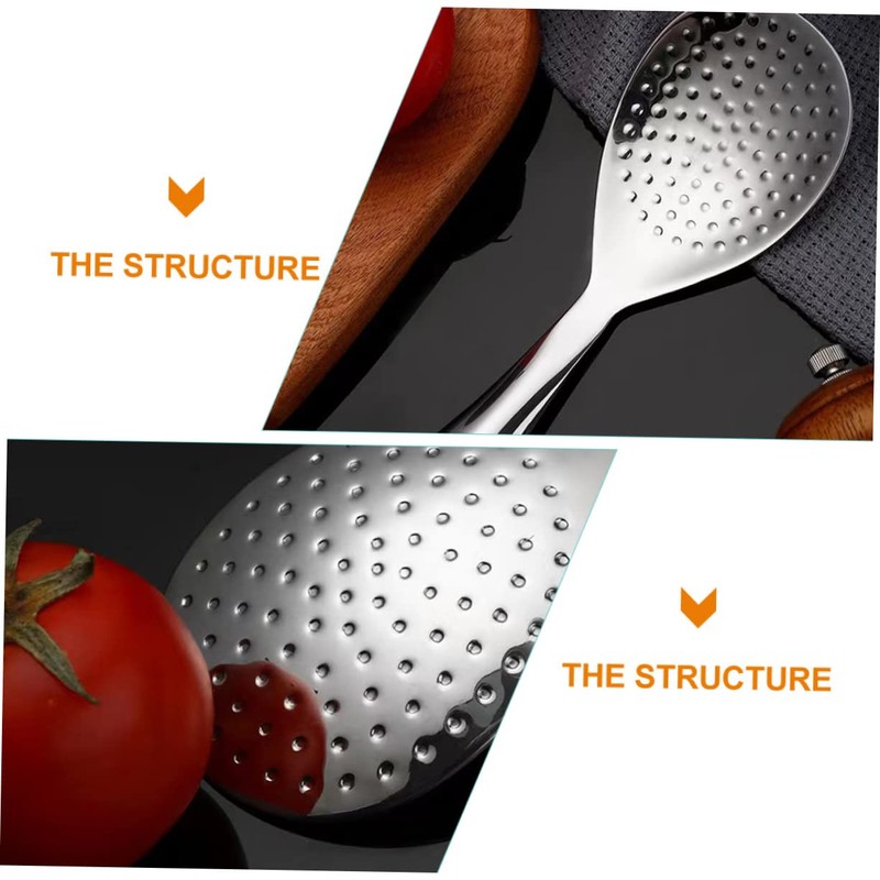 Alipis 2pcs Non-Stick Rice Spoon Paddle Thickened Metal Chinese Spoons