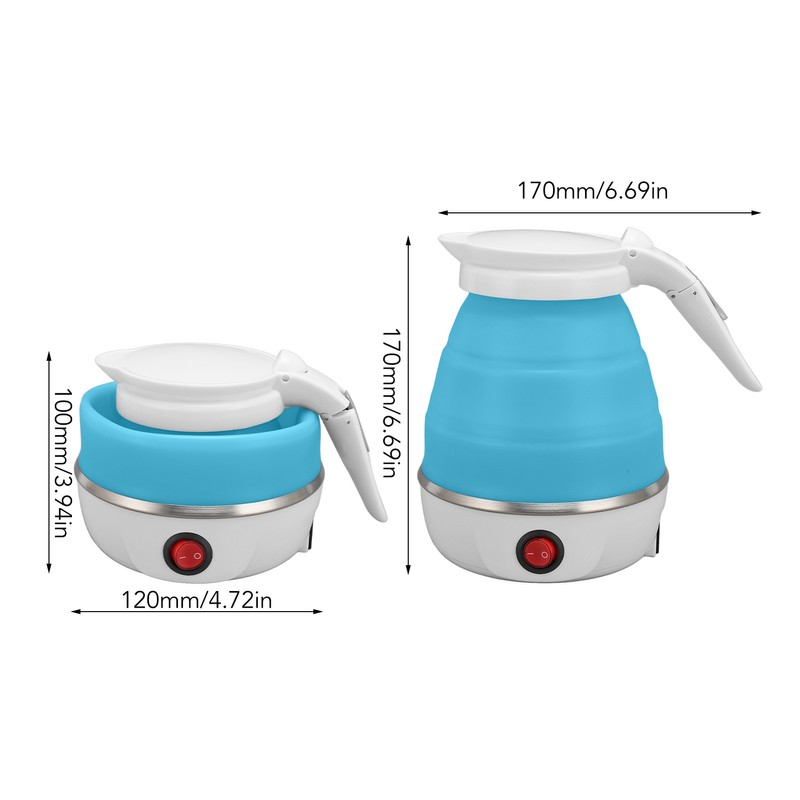 Foldable Electric Kettle Portable 600ml Compact Fast Boiling Hot Water