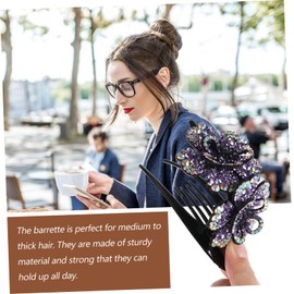 TOVINANNA Ponytail Bun Clip Rhinestone Flower Design Elegant Hair Barrette for Women and Girls for Weddings Parties and Daily Wear Suitable for All Hair Types