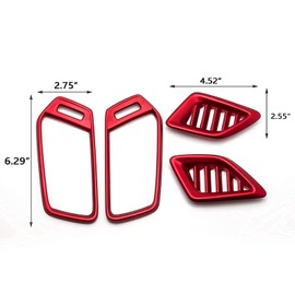 Xotic Tech Dashboard Side Air Vent AC Outlet Cover Trim, Sporty Red, Compatible with Honda Accord 10th Gen 2018-2022