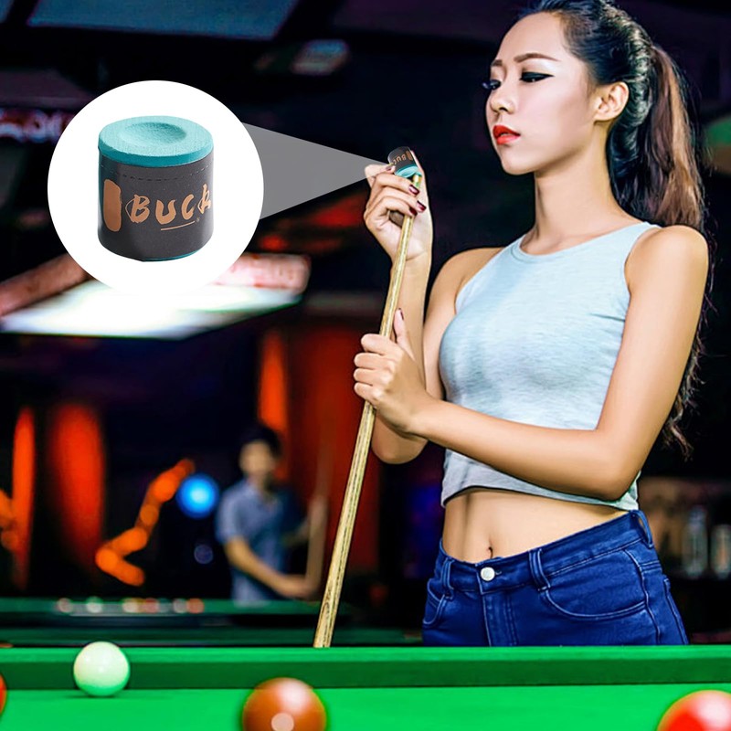 50 Pcs Billiard Cue Replacement Tip, 10mm Blue Snooker Cue