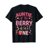 Auntie Of The Berry Sweet One Strawberry First Birthday T-Shirt