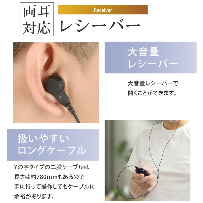 JTT Online 集音器 しゅうおんき デジタル USB充電 ポケット型 福耳 雷神 16チャンネル