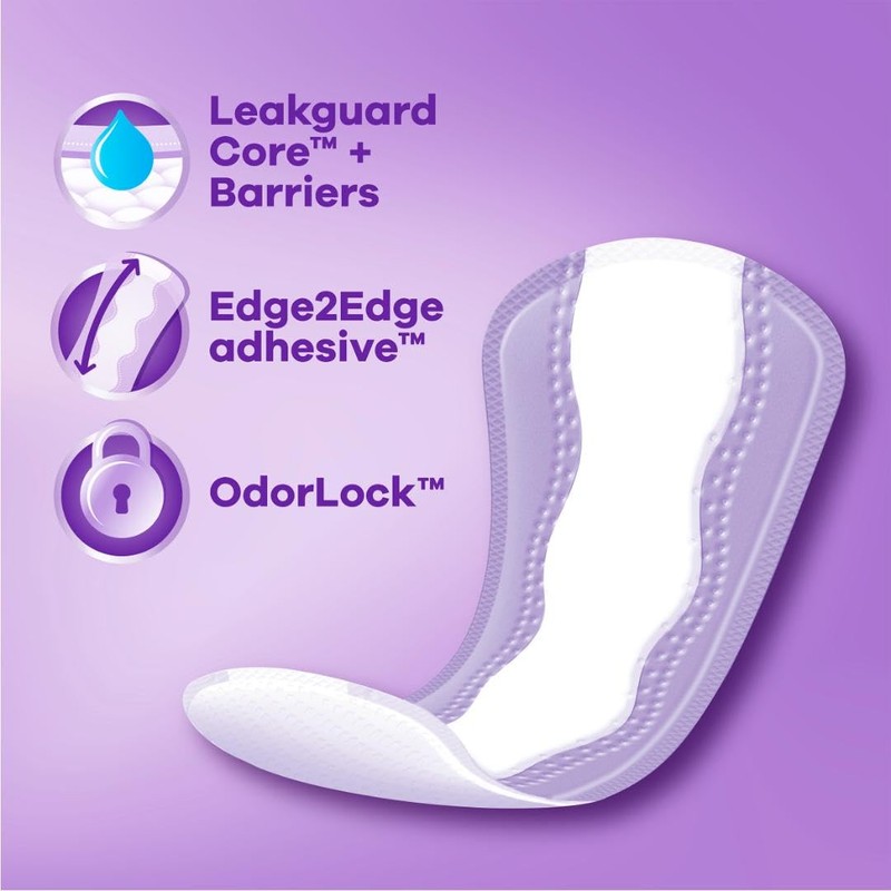 Always Anti-Bunch Xtra Protection, Panty Liners for Women, Light Absorbency,