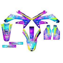 Senge Graphics Inc 2004-2018 CRF 250 X SPACE KADET Galaxy Senge Graphics Kit Compatible with Honda - Base Kit, 18/21