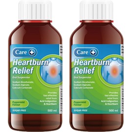 Generic 2 X Care+ Heartburn Relief Oral Suspension 500ml
