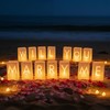 ARIKJ Will You Marry Me Light Up Letters Luminary Bags,