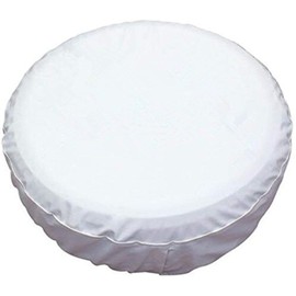 Jayke Joy Spare Tire Cover, Wheel Cover White PVC Leather Waterproof Dust-Proof Universal Fit for Jeep, Trailer, RV, SUV, Camper and Vehicle (17 Inch)
