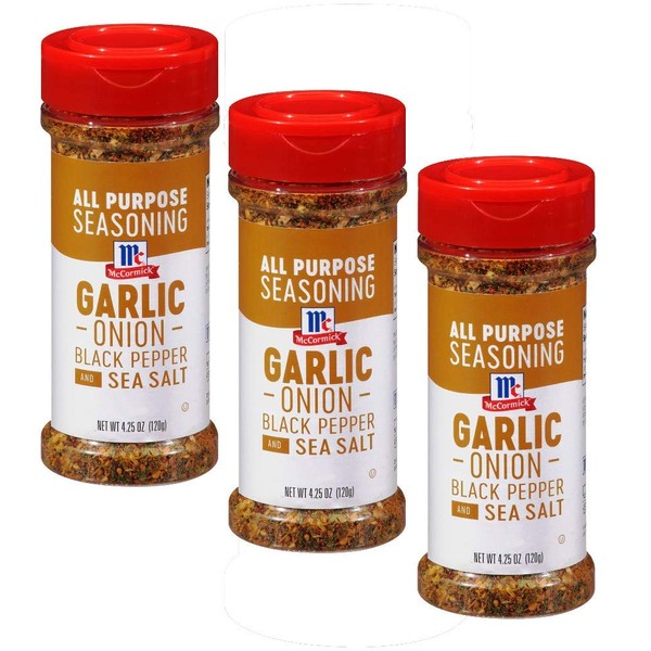 McCormick Garlic Onion Black Pepper Sea Salt, 4.25 OZ (Pack of 3)