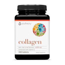 Youtheory Advanced Colágeno con Vitamina C, 290 unidades (1 botella)