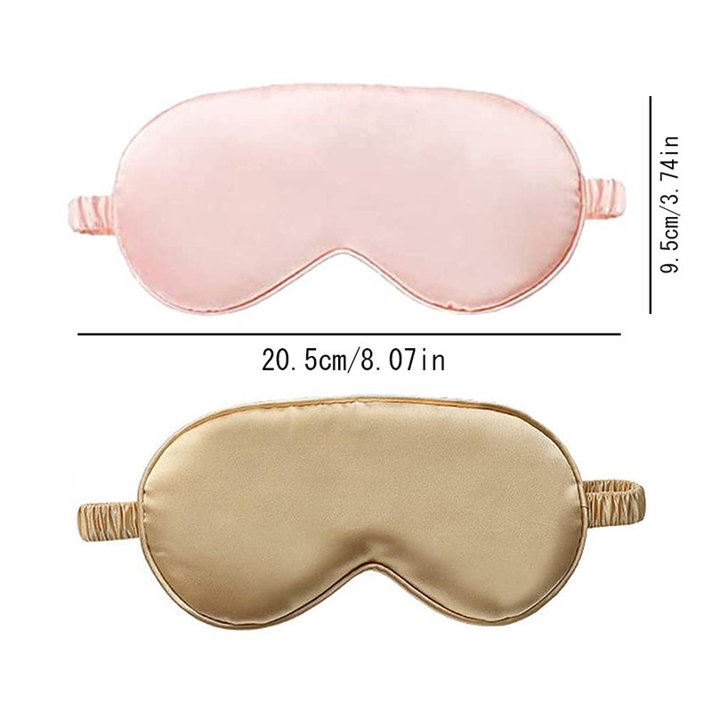 Pack of 2 Silk Adjustable Sleeping Masks, Adjustable Eye Mask,