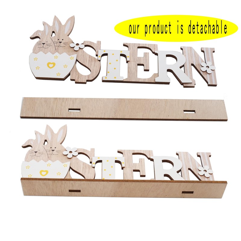 HERZWILD Easter Stand, Easter Decoration for Standing, Lettering with Cute