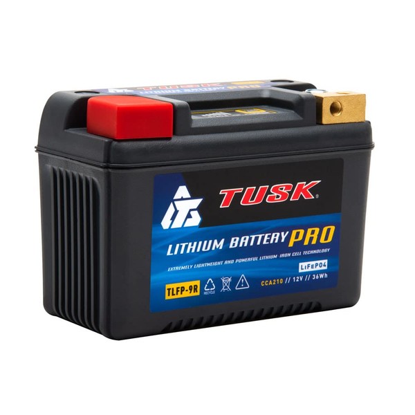 TUSK Lithium Pro Battery TLFP-9R for Kawasaki KLR650 Adventure ABS