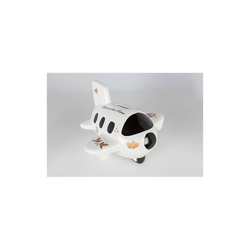 Wurm Beautiful money box, piggy bank, aeroplane wedding fund, honeymoon
