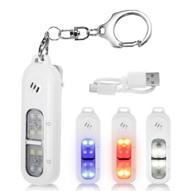 tlidfgeo Pocket Alarm, LED Clip Lamp, Mother's Day Gift, for Outdoor Running, 130 dB Buzzer Alarm with Clip, Hiking Safety Light with Charging Cable for Alone Living and Running at Night