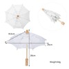 Handmade Lace Flower Embroidery Parasol Wedding Bride Photography Umbrella White