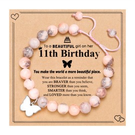 UNGENT THEM Gifts for 11 Year Old Girl Birthday Ideas 11+ Year Old Girls 11th Birthday Decorations Bracelet