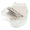 Heart Shaped Thumb Piano Mini Portable Transparent Crystal 8 Keys