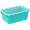 Storex Industries 624-12U05 Storex Small Cubby Bin W/Cover 12.2"X7.8"X5.1" Green