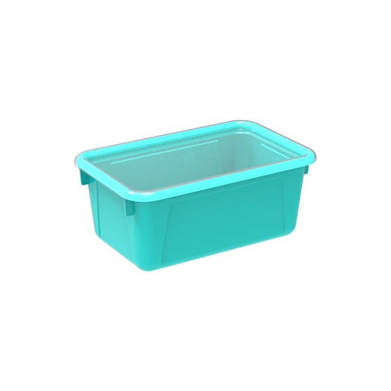 Storex Industries 624-12U05 Storex Small Cubby Bin W/Cover 12.2"X7.8"X5.1" Green