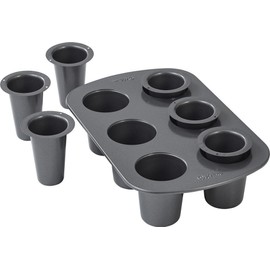 Wilton Cookie Shot Glass, 6-Cavity - Bake Perfect Sweet Shooters with this 6-Cup Cookie Shot Glass Pan, Non-Stick Round Pan Made of Steel