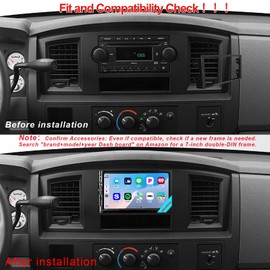 7“ Double DIN Car Stereo with Wireless Apple CarPlay Android Auto, Car Radio Bluetooth 5.2, IPS 1024 600 Touch Screen, Backup Camera, FM Radio, Subwoofer, USB,SWC, MIC, Car Audio Receiver,Car Play