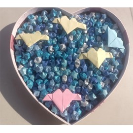 520 Sheets Glitter Origami Star Paper Strips, Shiny Stars Rectangle Kit, Colorful Lucky Folding for DIY Arts Crafting Supplies