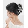 2Pieces Rose Hairpin Hair Clips,Flower Hair Clip White Flower Hairpin