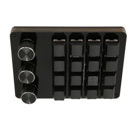 Mini Keyboard, 16 Keys, 3 Knobs Macro Programmable Custom Keyboard Detachable for Office Use