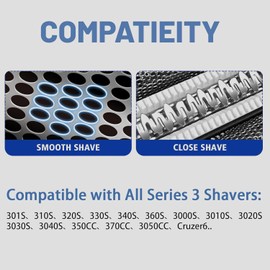 Series 3 32B Replacement Head, Series 3 Electric Shaver Replacement Head Blades for Braun S3 Foil & Cutter Razor Heads, Applicable for Braun S3 3040s 3010s 310s 3000s 3050cc 3080s 390cc etc, 1pack