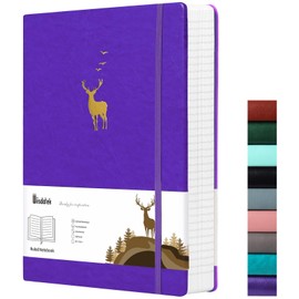 Wiisdatek Lined Journal Notebook - A4 Thick Notepad Softcover Large Journal, 312 Pages 100gsm Thick Lined Paper for Work Office School (21.5 x 27.9cm) -Purple