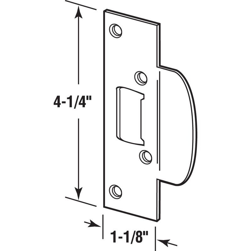 Prime-Line U 9474 Security Latch Strike, 1-1/8 In. x 4-1/4