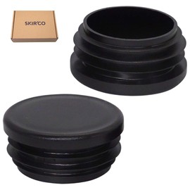 SKIR'CO Pack of 20 Round Pipe Inserts 1 1/4 Inch Fence Post Plugs Black Plastic Pipe End Caps Pipe Plugs Black RAL 9005