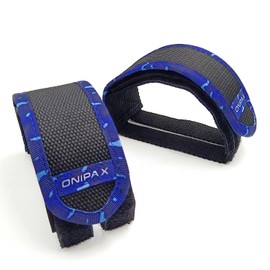 ONIPAX Outdoor Bike Pedal Straps Toe Clips Straps Tape 2 PCS (Blue Camouflage)