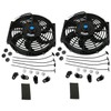 12V Universal 2X 10 inch Slim Fan Push Pull Electric