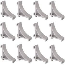 12 Pcs Refrigerator Shelf Clips Silver Fridge Cooler Shelf Support Replacement Freezer Shelf Clip for Refrigerator Cooler Freezer Fridge Shelves Kitchen