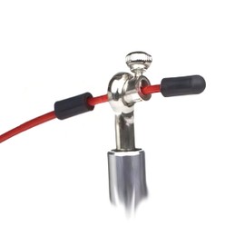 InnoTi Replacement Pack for Crossfit Skipping Rope - Replacement Kit with 2 Steel Cables of 3 m - Adaptable to All Skipping Ropes with 2.5 mm Thickness - Rubber Stopper and Mounting Screws Included (Red)