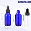JIUWU 15 Pcs,1 Oz Dropper Bottle,Blue Glass Eye Dropper Bottle