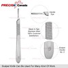 PRECISE CANADA: 100 Scalpel Blades #10 and Includes ONE Handle