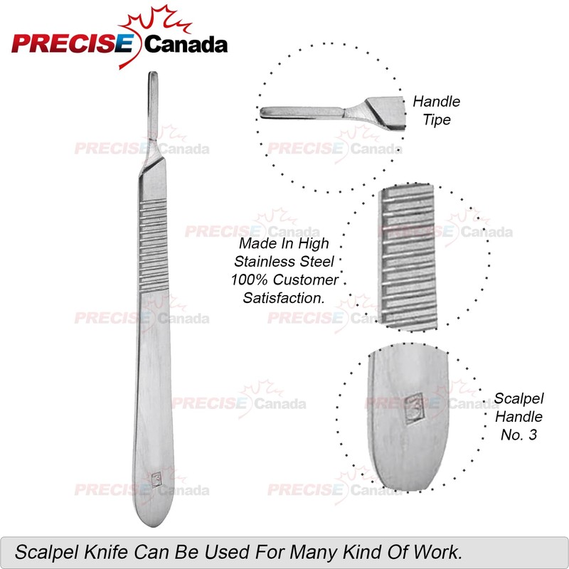 PRECISE CANADA: 100 Scalpel Blades #10 and Includes ONE Handle